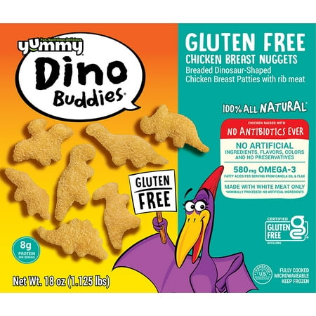 Yummy Dino Buddies Gluten Free Chicken Breast Nuggets, 18oz Size