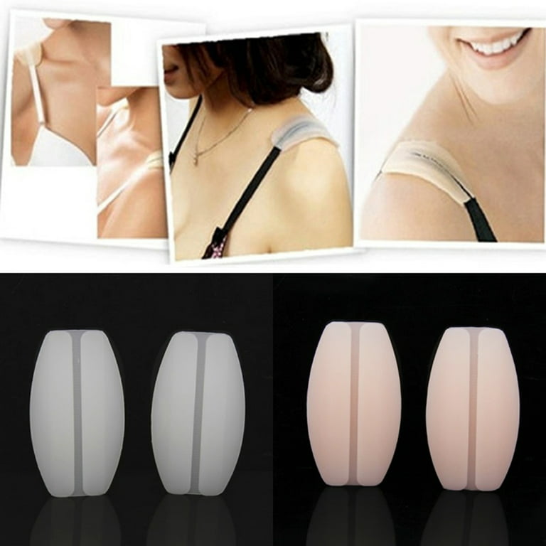 Lady Silicone Shoulder Pad ,Non-slip Soft Invisible 1 Pair Women Silicone Bra  Strap Cushions Holder