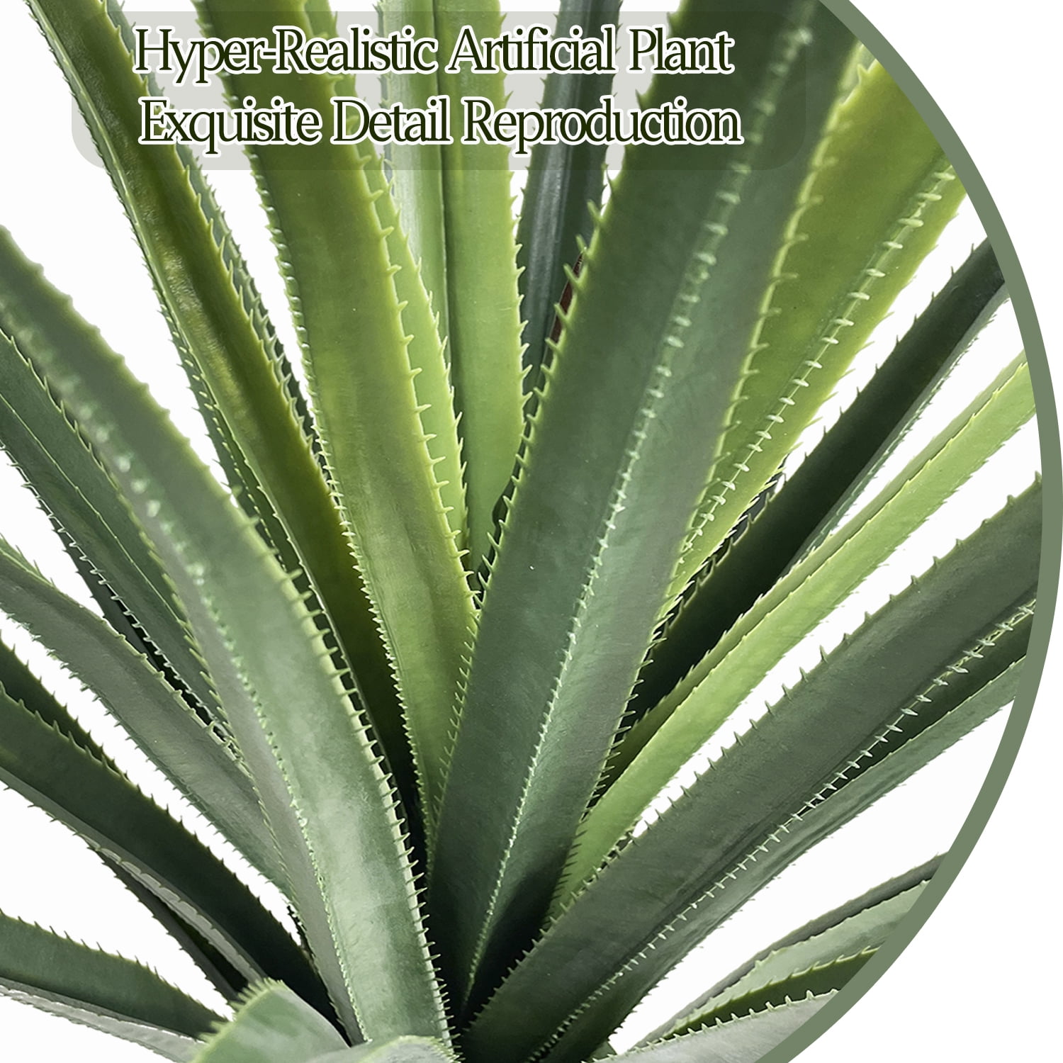4ft Artificial Spiked Agave Plant, 48inch Faux Agave Plants Indoor Realistic Floor Plant Perfect for Front Porch, Patio, Indoor Outdoor Home, Office Decor (Set of 2)