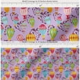 thumbnail image 2 of Soimoi Cotton Cambric Fabric Heart & Hot Air Balloon Holiday Print Fabric by The Yard 56 Inch Wide, 2 of 7
