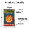thumbnail image 2 of Breakfast 7 Inch x 10 Inch Novelty Aluminum Metal Sign Rise Fry Shine Durable Weatherproof UV Protected Perfect for Kitchens Diners Cafes Fun Gift for Home Cooks Foodies Families, 2 of 6