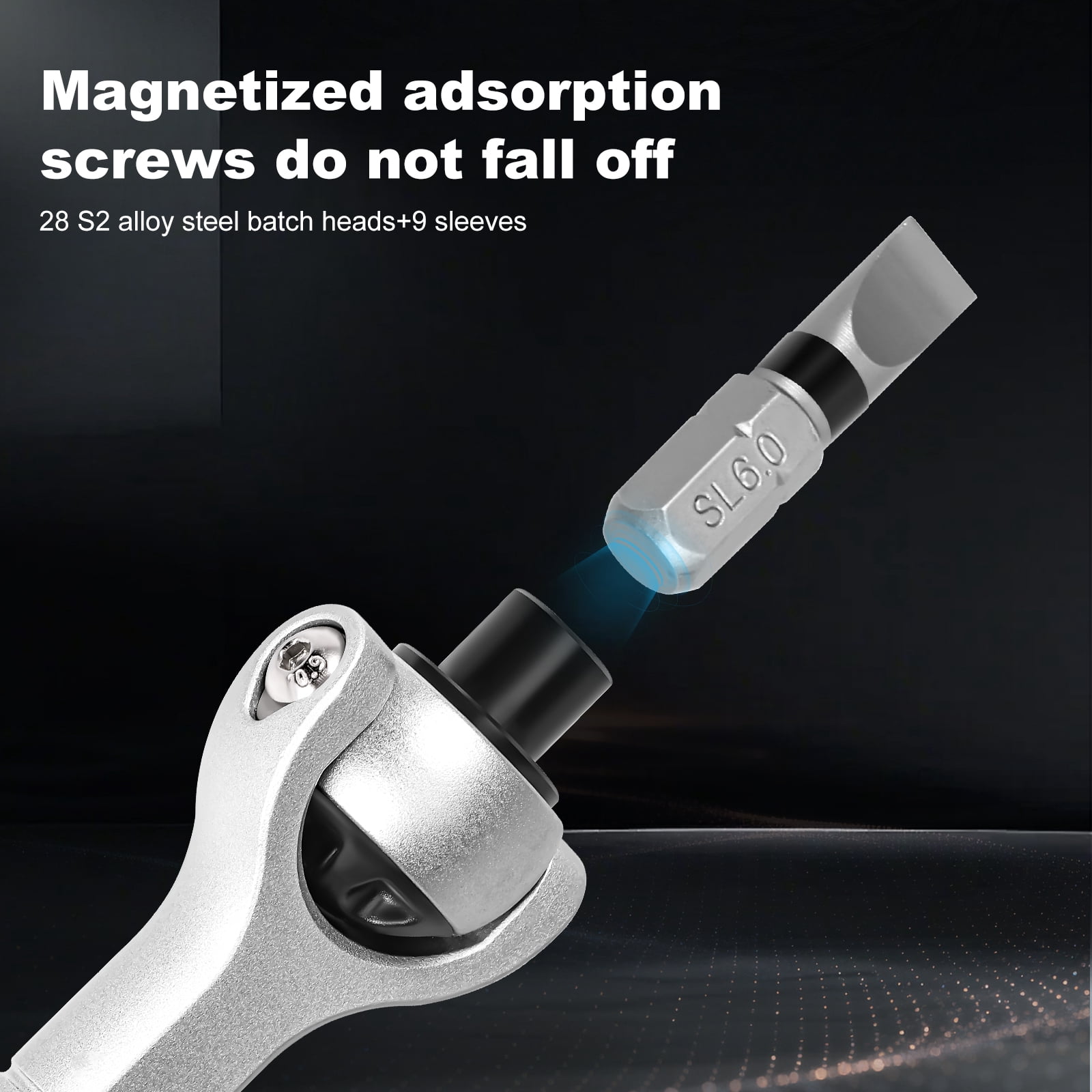 Ratchet Screwdriver Set with Magnetic Bits, 40-in-1 Portable Ratcheting Wrench and Socket Tool Kit with Heavy-Duty Case for Bicycle, Electronics and Home Repair