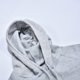 thumbnail image 5 of Gibobby Sudadera de terciopelo con cremallera Sudadera con capucha de manga larga con cuello en V acanalado de longitud media de color sólido casual para mujer （Gris， S), 5 of 5