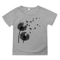 thumbnail image 2 of XQYLOS Boys And Girls Printed Short Sleeve Blouse Summer Children's Wear Dandelion Cute Print Children's Round Neck T Shirt Medium Short Sleeve Top For Children, 2 of 3