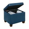 thumbnail image 3 of Convenience Concepts Madison Storage Ottoman, Blue Faux Leather, 3 of 7