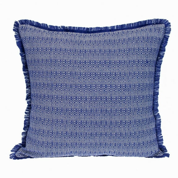 Parkland Collection Transitional Stripes Blue Square 24" x 24" Pillow