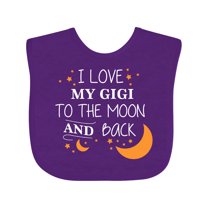 Inktastic I Love My Gigi to the Moon and Back Boys or Girls Baby Bib