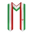 thumbnail image 2 of More design Graduation shawl Iran Flag & United States Flag Stole Sash Honor Study Aboard International Students, 2 of 9