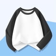 thumbnail image 4 of Cowsor T-Shirts Garçons Filles Décontractés Raglan Manches Longues Col Rond Bloc de Couleur Blouses Mignonnes Tops, 4 of 6
