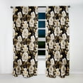 thumbnail image 3 of Designart "Elegance In A Timeless Beige Rose Bouquet IV" Floral Blackout Curtain Single Panel, 3 of 4