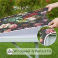 thumbnail image 6 of Pioneer Flower Floral Print Pattern Square Fitted Tablecloth with Elastic Edge,Square Table Cover,Washable Elastic Table Cover for Home Kitchen Party Decor 34"x34", 6 of 6