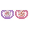 Parent's Choice Vent Pacifiers, 6-18 Months, 2 Pack, Girl, Pink and Purple
