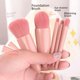 thumbnail image 4 of Juego de 5 pinceles de maquillaje portátiles, multifunción, sueltos, con espejo, para rubor, herramientas de belleza, 4 of 6