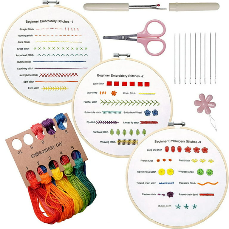 Beginner Punch Needle Kit-learn 8 Different Stitches-how to Start Embroidery -fabric-needle Kit-birthday Gift-handmade-punch Needle Kit 