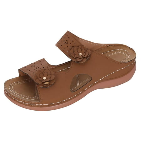 

Women s Sandals Summer 2023 Thick Heel Flip Flops Bohemian Open Toe Roman Shoes Casual Beach Sandals