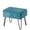 Tanga-Turquoise, variant on Home Soft Things Jacquard Chenille Stool Chair Upholstered Footrest Ottoman with Black Metal Legs and Padded Seat, Kasula-Light Brown, 19" x 13" x 17"