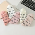 thumbnail image 5 of 5 Pairs Women's Winter Boots Socks Thick Warm Cozy Crew Socks Solid Color Floor and Sleep Warmth,Color:White, 5 of 9