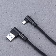 thumbnail image 4 of 1M Right Angle USB Micro Cable Braided USB 2.4 A to 90 Degree Data Cable Charger Cord for Universal Android Phone (Black), 4 of 6