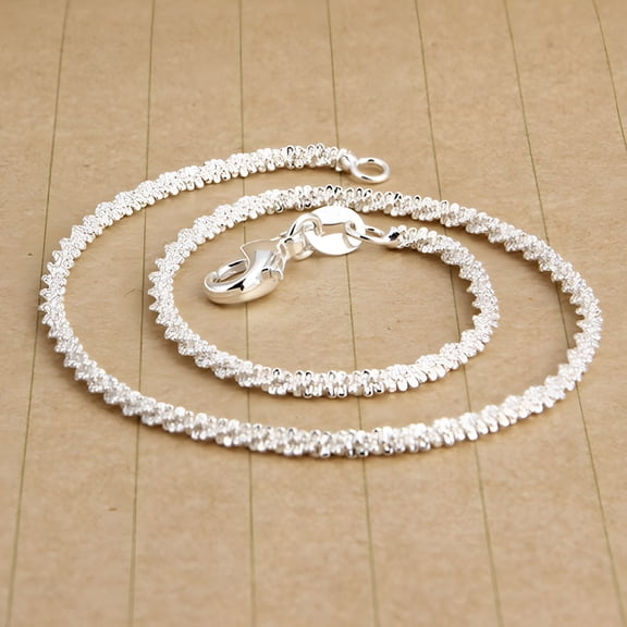 DESIGNICE 2026 New Sterling Silver Anklets Initial Anklets for Women Silver Bling Heart Anklets Matching Couple Anklets Boyfriend and Girlfriend Sexy Women Hemp Ankle Chain Anklet Bracelet