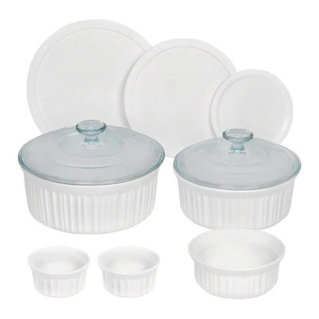 1117223 French White Casserole & Bakeware Set 10 Piece