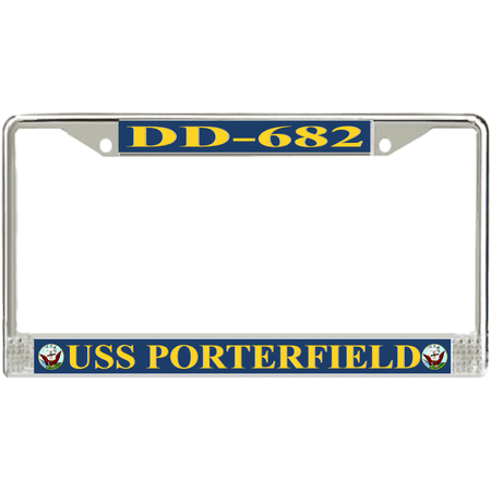 USS Porterfield DD-682 License Plate Frame