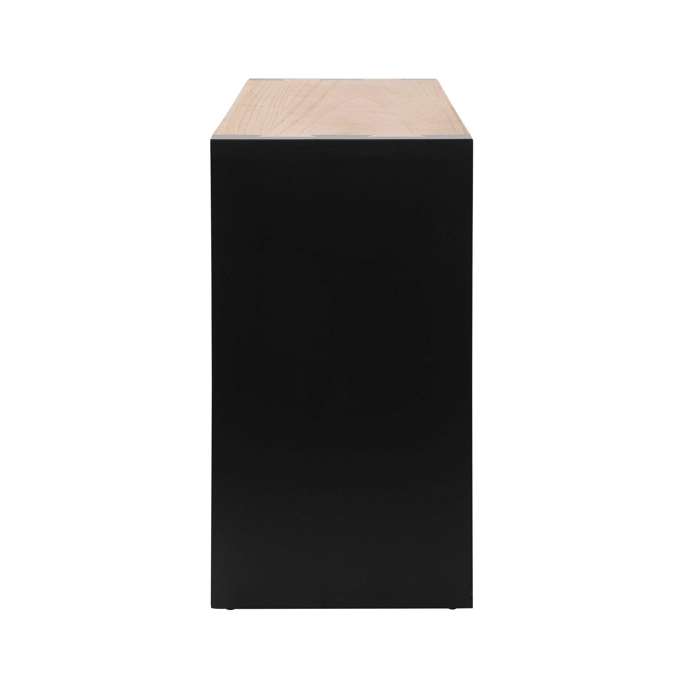 Christopher Knight Home 39.3" Wood Accent Cabinet with Adjustable Shelves, MDF Storage Cabinet Sideboard, Natural+Black