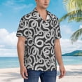 thumbnail image 5 of Goofa Snake Hawaiian Shirt for Men, Unisex Summer Beach Casual Short Sleeve Button Down Shirts,Aloha Tropical Floral print shirt-Large, 5 of 9