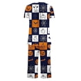 thumbnail image 6 of Rggeeun womens pajama sets Halloween Graphic Sleepwear Crew Neck Short Sleeve Tops Cozy Pants with Pockets Travel Basic Nightwear Set,Blue,M, 6 of 6