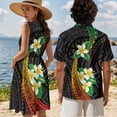 thumbnail image 4 of Yuyamidu Matching Hawaiian Outfits for Couples Hibiscus Polynesian Shirt for Men Womens Hawaiian Dresses Aloha Button Up Shirt Men Puletsai Samoa Matching Set Hawaiian Luau Clothes ,Size 2XL, 4 of 6
