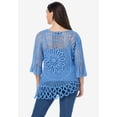 thumbnail image 2 of Roaman's Women's Plus Size Crochet Sweater With Starburst Pattern, 2 of 5