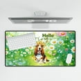 thumbnail image 4 of Basset Hound Hello Spring Time Flower Floral Nature Desk Mat Full Keyboard Mouse Pad Bassets Dog Breed Lovers Gifts Idea Large Mousepad - 02031, 4 of 5