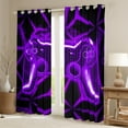 thumbnail image 2 of Erosebridal Purple Gamepads Curtains for Living Room (42Wx84L),Video Game Curtains and Drapes (42Wx84L),Geometric Plaid 30%-50% Black Out Curtains,Male Bedroom Decor, 2 of 6