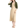 thumbnail image 2 of INSPIRE CHIC Women's Shrugs Floral Lace Cardigan 3/4 Sleeves Sheer Cover Up Top XL Olive Green, 2 of 7