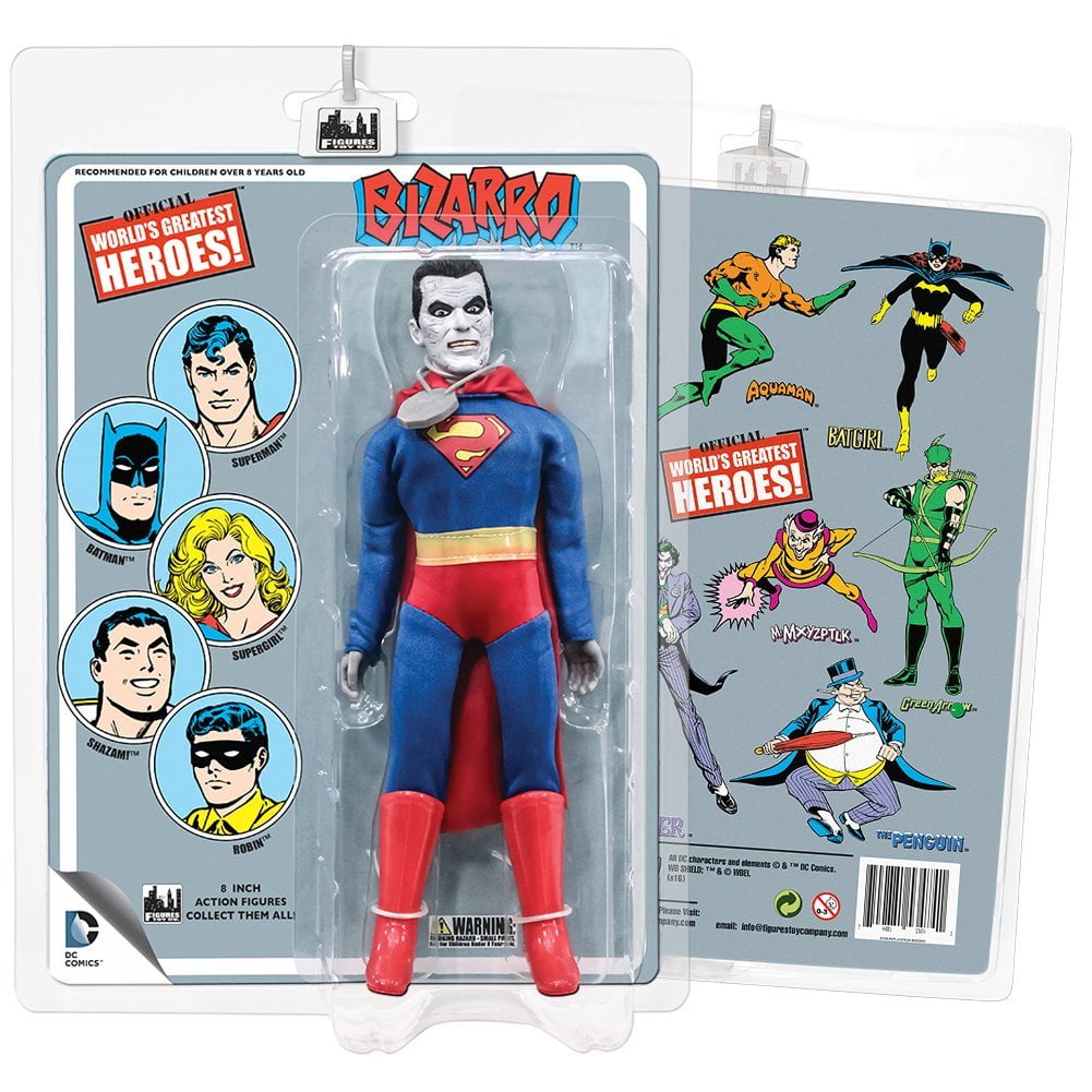 dc comics 8 inch action figures with mego-like retro cards: bizzaro