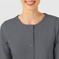thumbnail image 4 of Wink W123 Women's Crew Neck Warm Up Jacket, Pewter, L Womens, 4 of 5