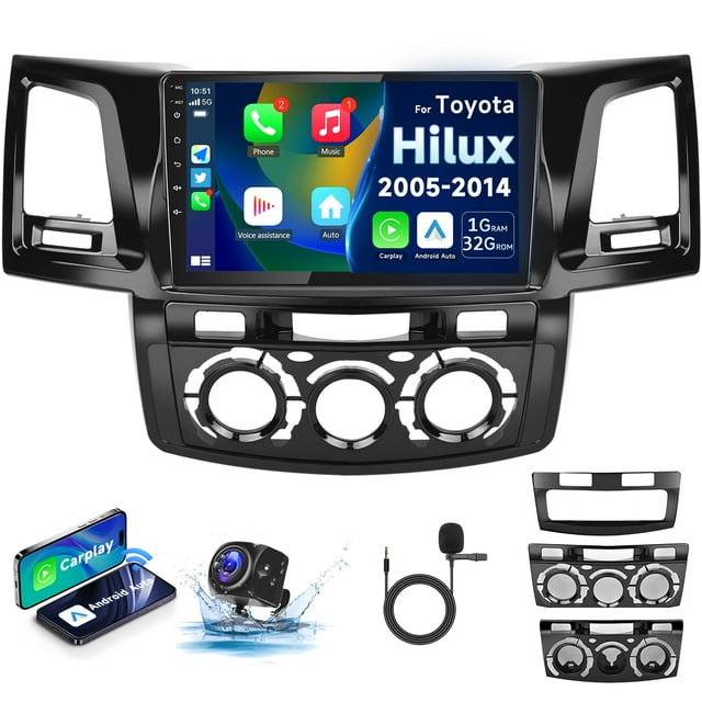 Autorradio estéreo METEESER Android 13 Toyota Hilux 05-14 9"