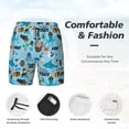 thumbnail image 3 of Balery Animal Pirate Bañador para hombre, shorts de playa de secado rápido con entrepierna y forro de compresión-Large, 3 of 6