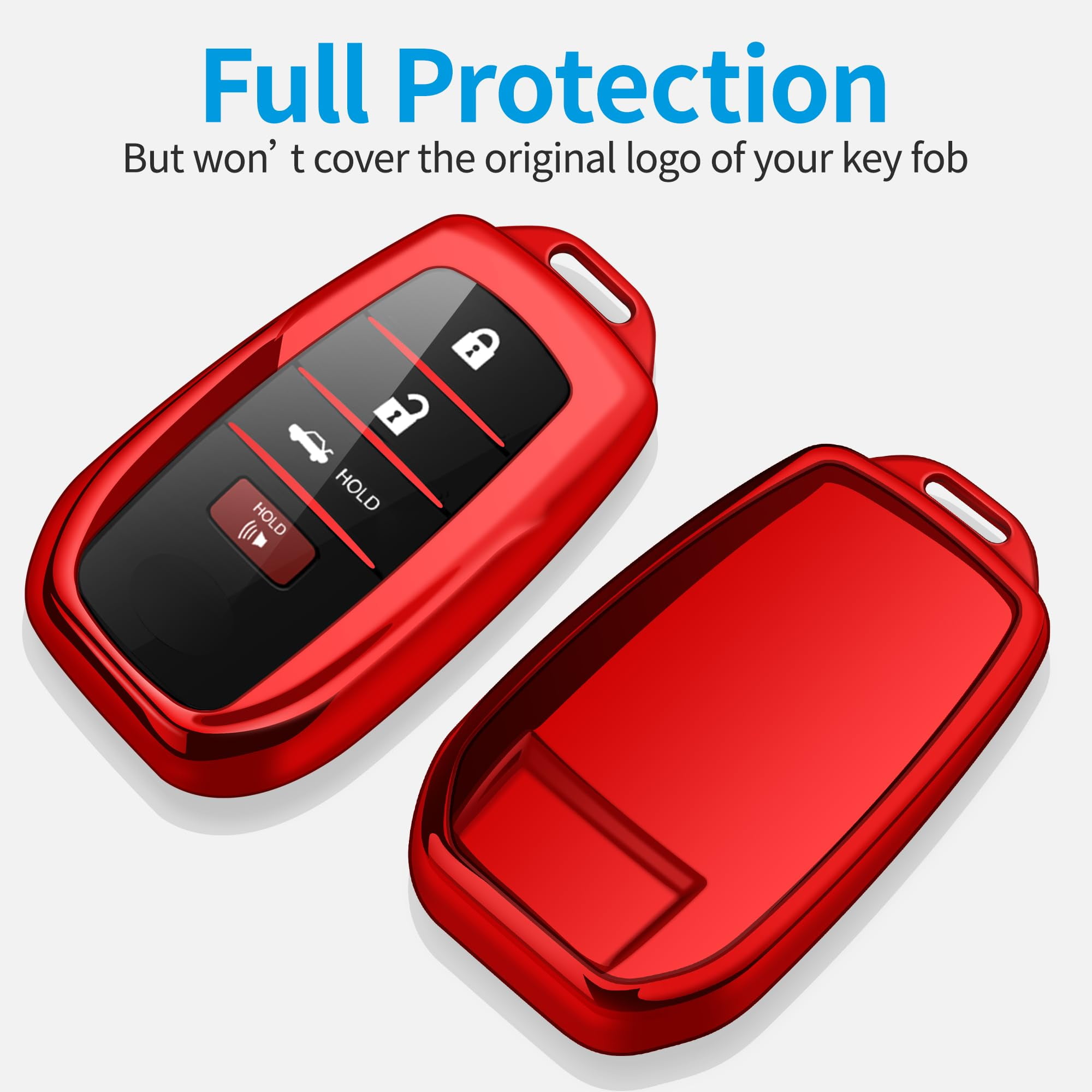 Smooth Matte Soft Touch TPU Key Fob Cover for Toyota Camry 2025 Land Cruiser 2019-2025 Sienna Venza Hilux Fortuner Highlander 2023-2025 Tundra Corolla bZ4X Prius 4 5 6 Button Remote Case