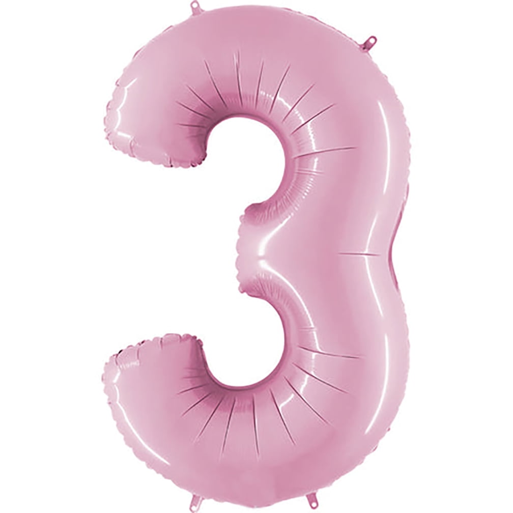 Beauty And The Beast Balloon Bouquet For 3rd Birthday - Pink Party Decorations (5 Pieces)
