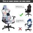 thumbnail image 6 of SCRAWLGOD Cats Print Set of 4 Gaming Chair Covers Cat Scratch Proof Rotating Gaming Chair Protector with Armrest Slipcovers Office Desk Chair Cover, 6 of 7