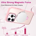thumbnail image 2 of CASEFIV for iPhone 14 Pro Case,with Magnetic Invisible Stand [Military Drop Protection] [Compatible with MagSafe] Shockproof Slim Anti-Slip with 2 Screen Protector+ 2 Lens Protector,Pink, 2 of 7