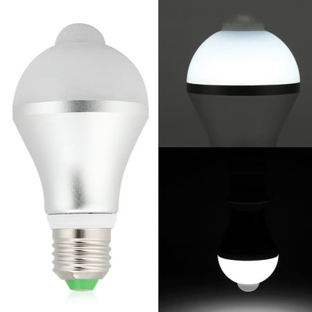 

Fyydes 1PC Sensor LED Light Bulb LED Light Bulb E27 5W PIR Infrared Auto Motion Sensor LED Light Lamp Bulb for Restroom Parking