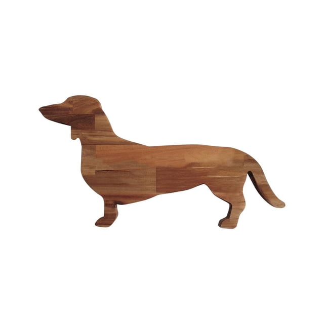 Wooden Dog Food Tray, Weiner Dog Shape, Multipurpose Cutting Board,Serve Tray, for Parties & Daily Use