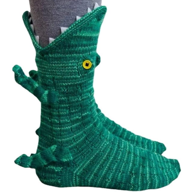 Muyoka Calcetines de cocodrilo Calcetines divertidos Tejidos Calcetines de zapatillas de animales lindos Calcetines suaves de invierno Calcetines de piso de dibujos animados Calcetines para dormir en Muyoka Hogar