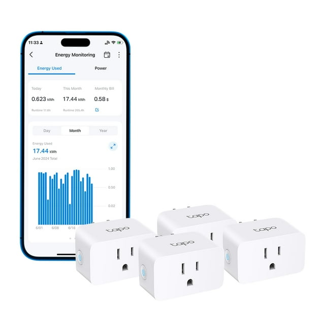 Enchufe inteligente TP-Link Tapo P115 Wi-Fi Mini con monitoreo de energía