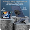 thumbnail image 5 of SaniMore for iPad 10.2" (9th/8th/7th Generation, 2021/2020/2019) Case, 3 Layers Multi-Functional Cover with 360° Rotation Hand Strap & Kickstand Pencil Holder Full Body Protective Shell, Darkblue, 5 of 7