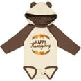 thumbnail image 3 of Inktastic Happy Thanksgiving with Fall Floral Boys or Girls Long Sleeve Baby Bodysuit, 3 of 5