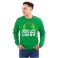 thumbnail image 3 of St Patricks Day Feeling Lucky Clover Long Sleeve TShirt Men Women Brisco Brands S, 3 of 6
