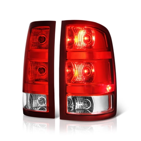 VIPMOTOZ Red Lens OE-Style Tail Light Lamp Assembly For 2007-2013 GMC Sierra 1500 2500HD 3500HD Pickup Truck