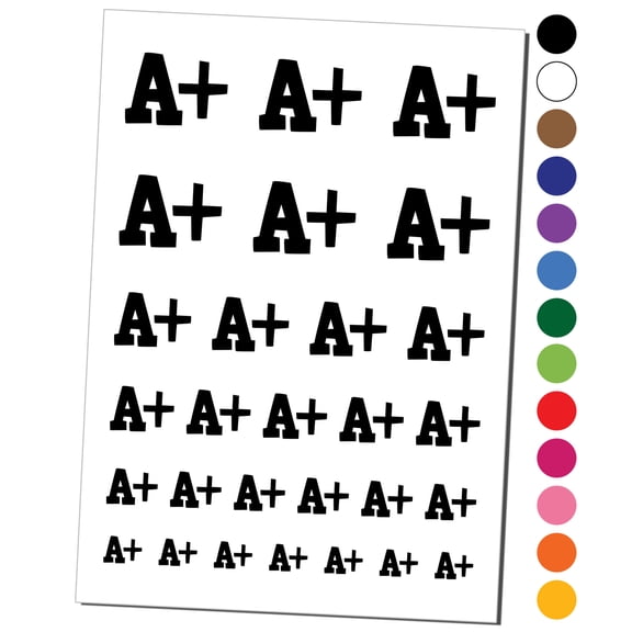 A Plus Grade School Water Resistant Temporary Tattoo Set Fake Body Art Collection - Hot Pink